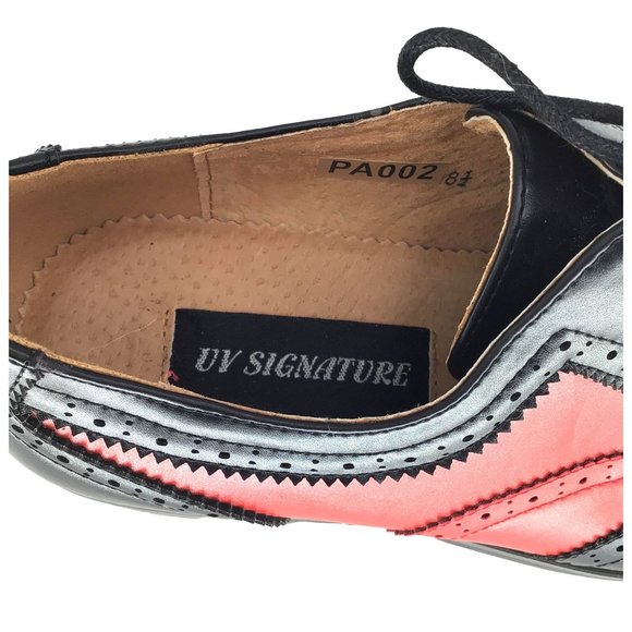 UV Signature Oxfords Men's Size 8.5 Black Red - Picture 5 of 6